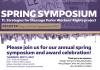 Graphic for UW Center for Human Rights Spring Symposium, includes registration link, list of speakers, location and event lineup.