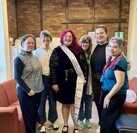 Yasmine Gomez with committee members