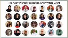 Compilation of headshots of 2023 winners of The Andy Warhol Foundation Arts Writers Grant
