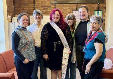Yasmine Gomez with committee members