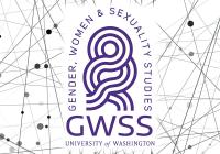Purple GWSS logo overlaid on top of black digital web chain 
