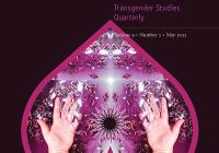 Cover of Transgender Studies Quarterly, Features Upside Down Heart Filled with Mandala Effect with Two Hands Inside of It