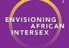 Purple book cover with hollow gold ring in the center with the title "Envisioning African Intersex" printed on top. Authors name is printed vertically on the top right-hand corner.