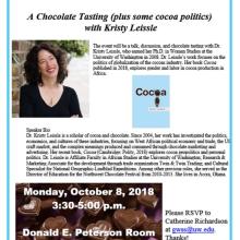 A Chocolate Tasting plus some cocoa politics with Kristy Leissle