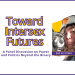 Graphic for 'Toward Intersex Futures,' a panel discussion on power and politics beyond the binary. Features photos of panelists Emi Koyoma, Amanda Saenz, and Sean Saifa Wall, with their names labeled.